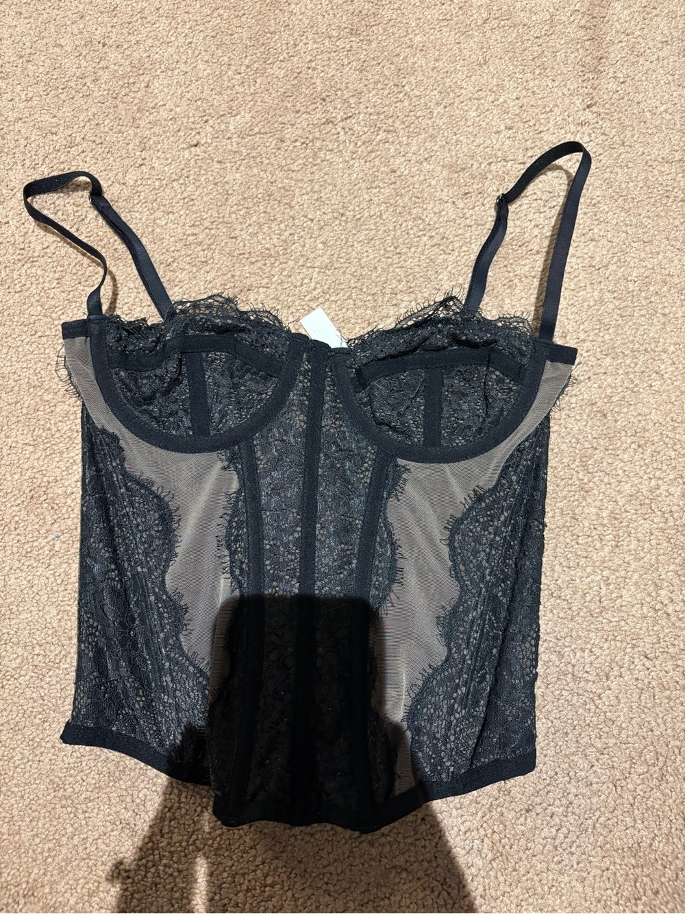 Urban outfitters Black Lace Bustier Top size small